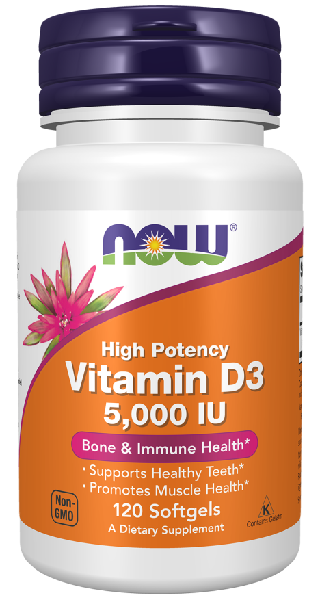 Now Foods Vitamin D3 5000IU, 240 caps