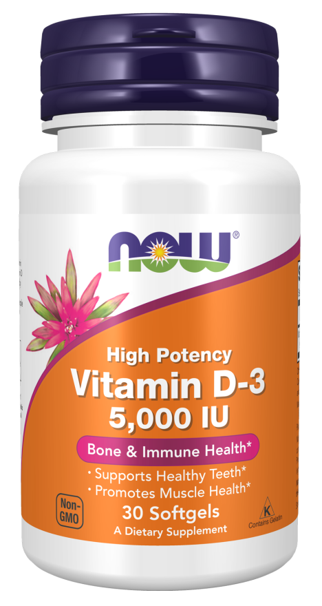 Now Foods Vitamin D3 5000IU, 240 caps
