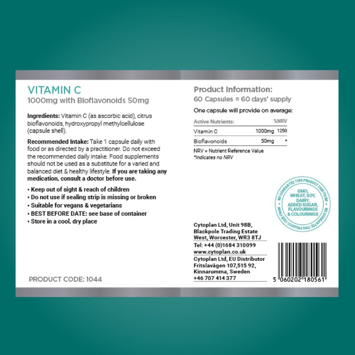 Cytoplan Vitamin C + Bioflavonoids 1000mg