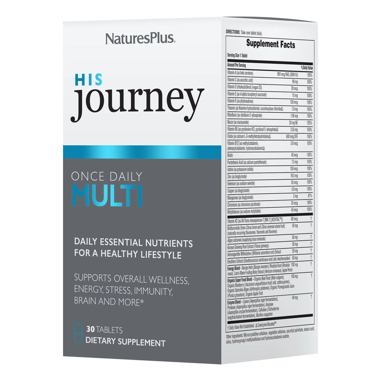 Natures Plus His Journey Once Daily Multi