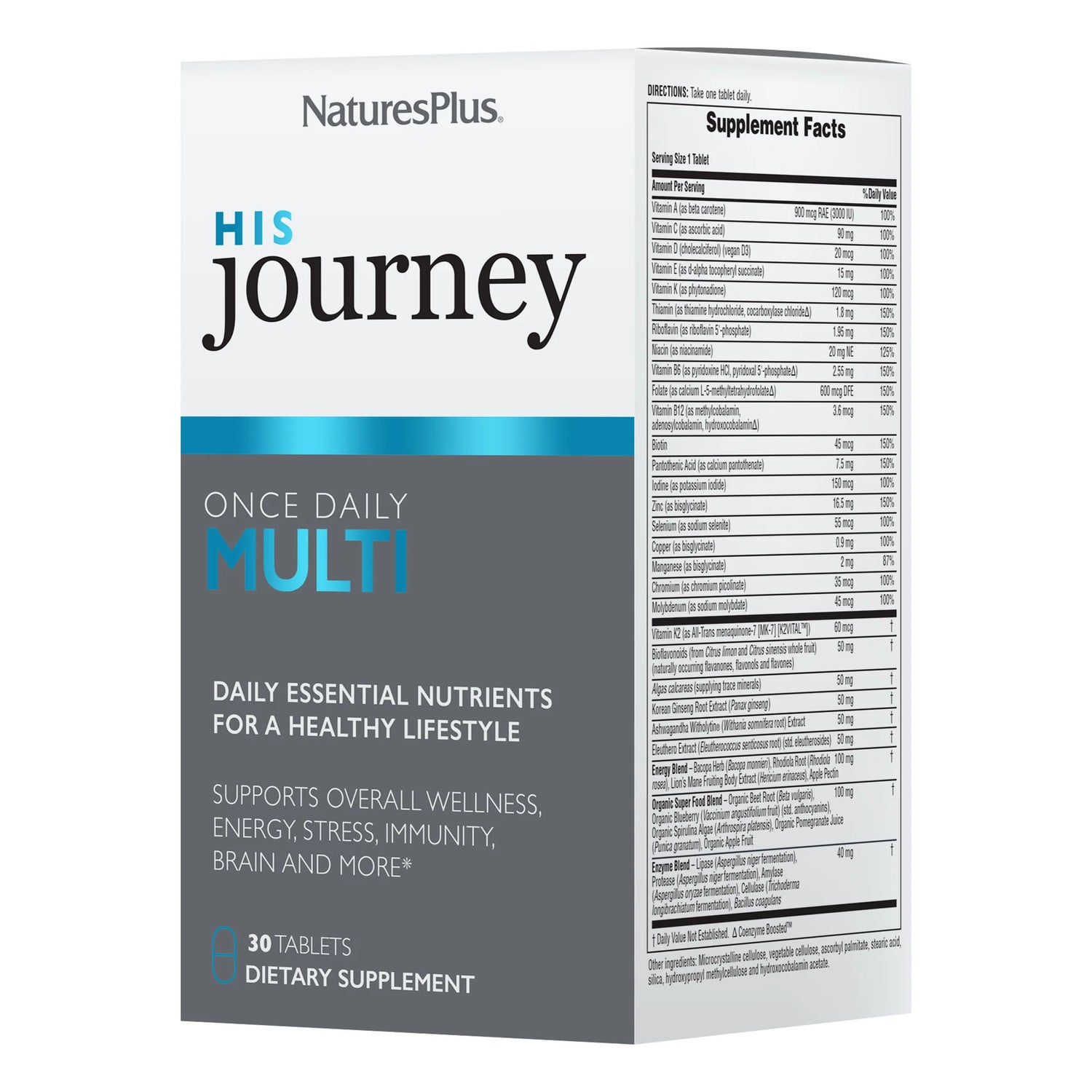 Natures Plus His Journey Once Daily Multi