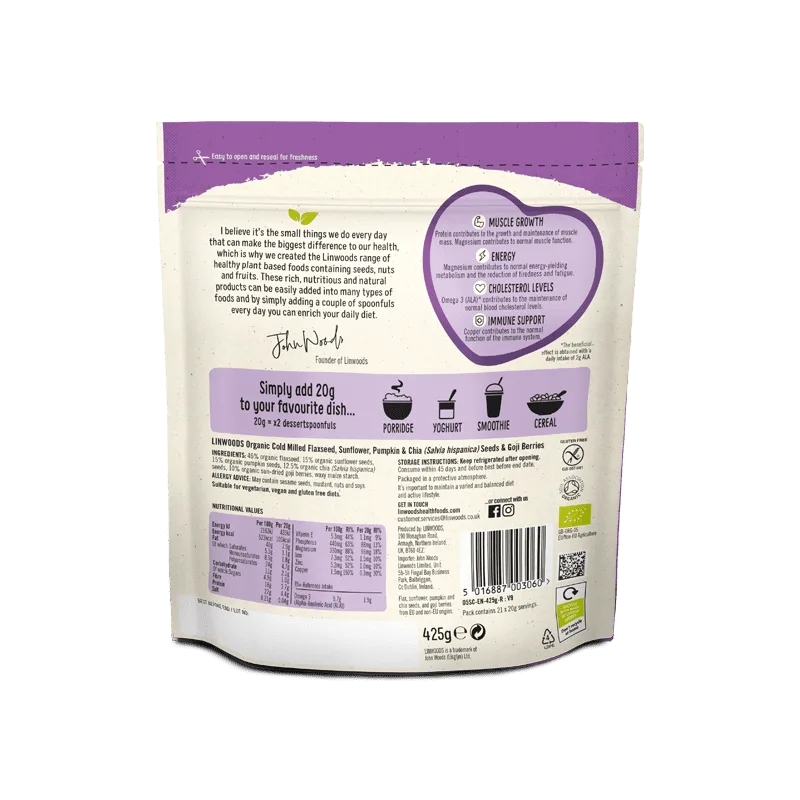 Linwoods Milled Flaxseed Sunflower Pumpkin Chia & Goji