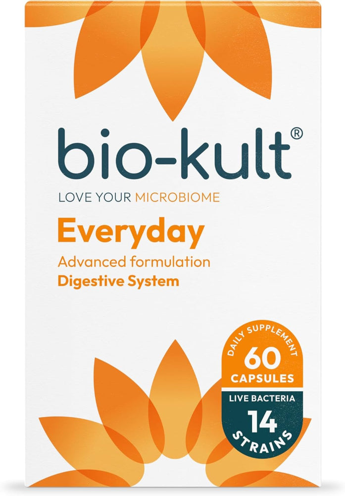 Bio-Kult Everyday supplement packaging with orange and white design