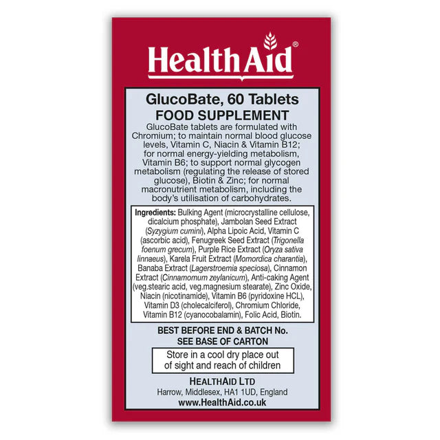 HealthAid GlucoBate - 60 Tablets