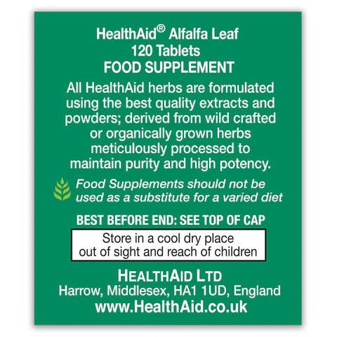 Health Aid Alfalfa 700mg Equivalent