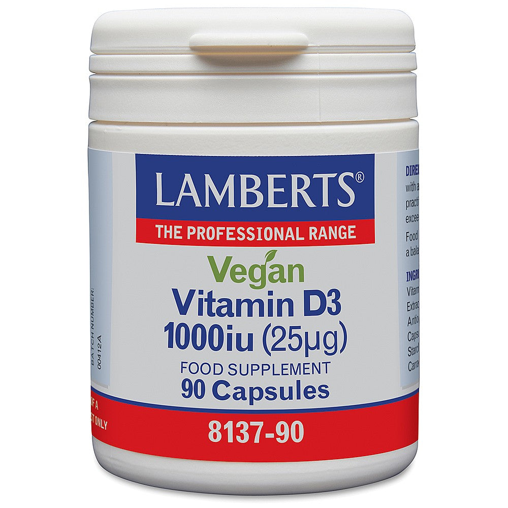 LAMBERTS Vegan Vitamin D3 1000iu (25µg)