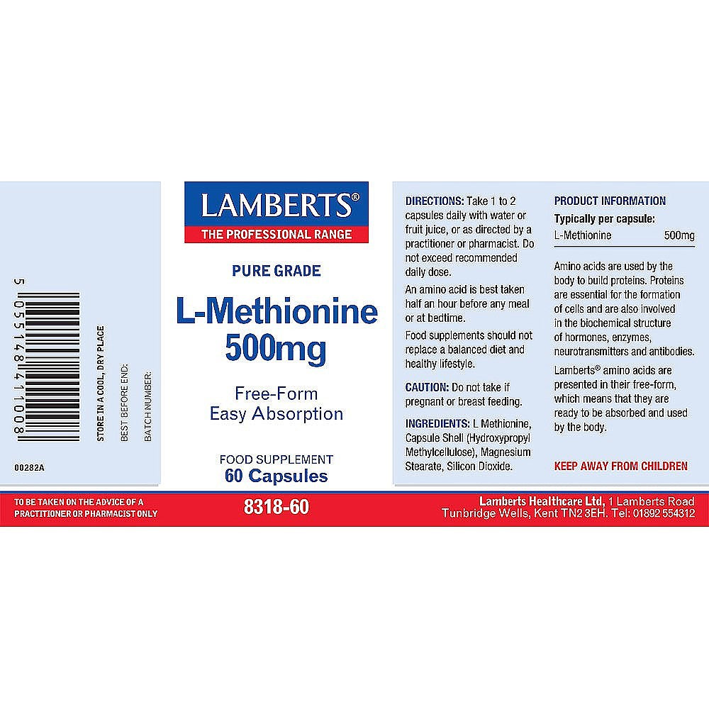 LAMBERTS L-Methionine 500mg