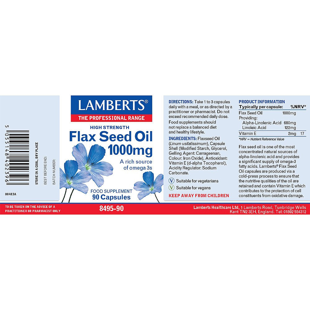 LAMBERTS Flax Seed Oil 1000mg