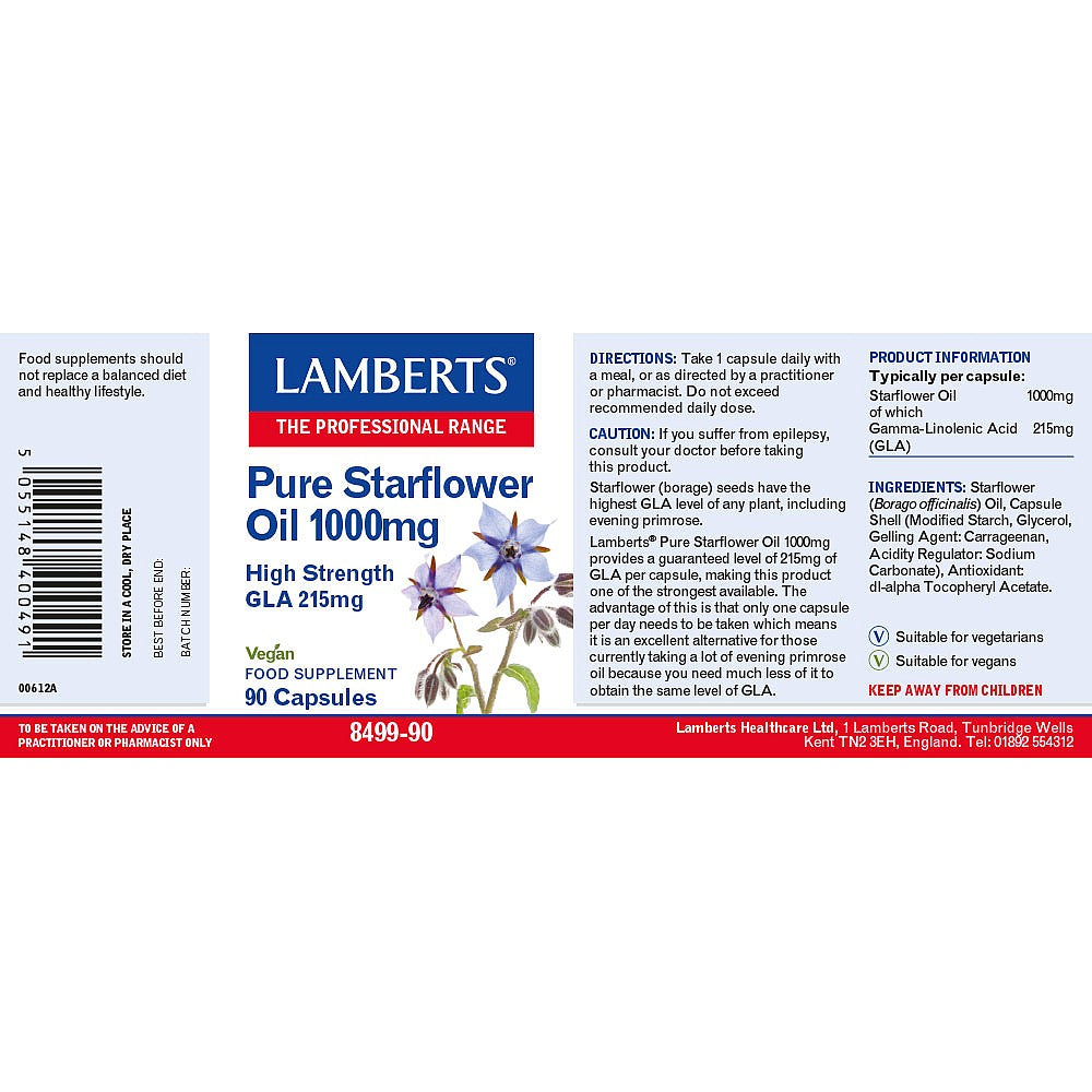 LAMBERTS PURE STARFLOWER OIL 1000mg