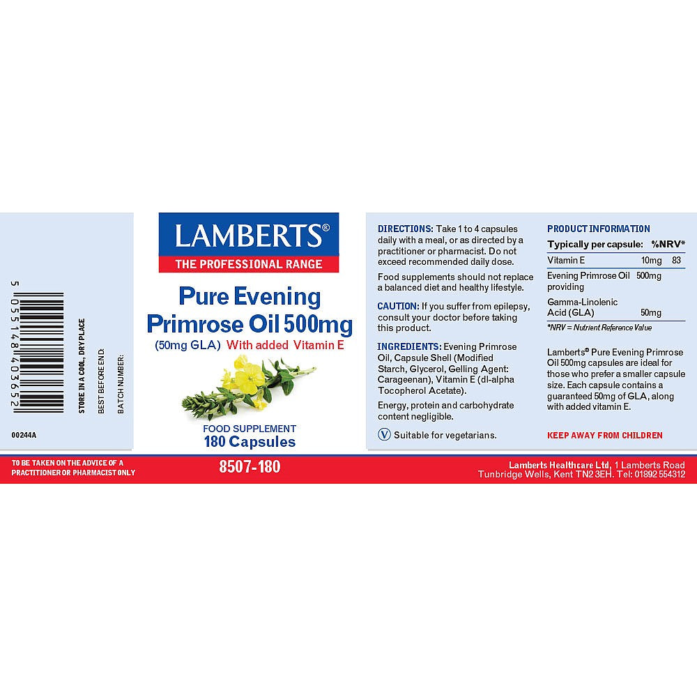 LAMBERTS Pure Evening Primrose Oil 500mg