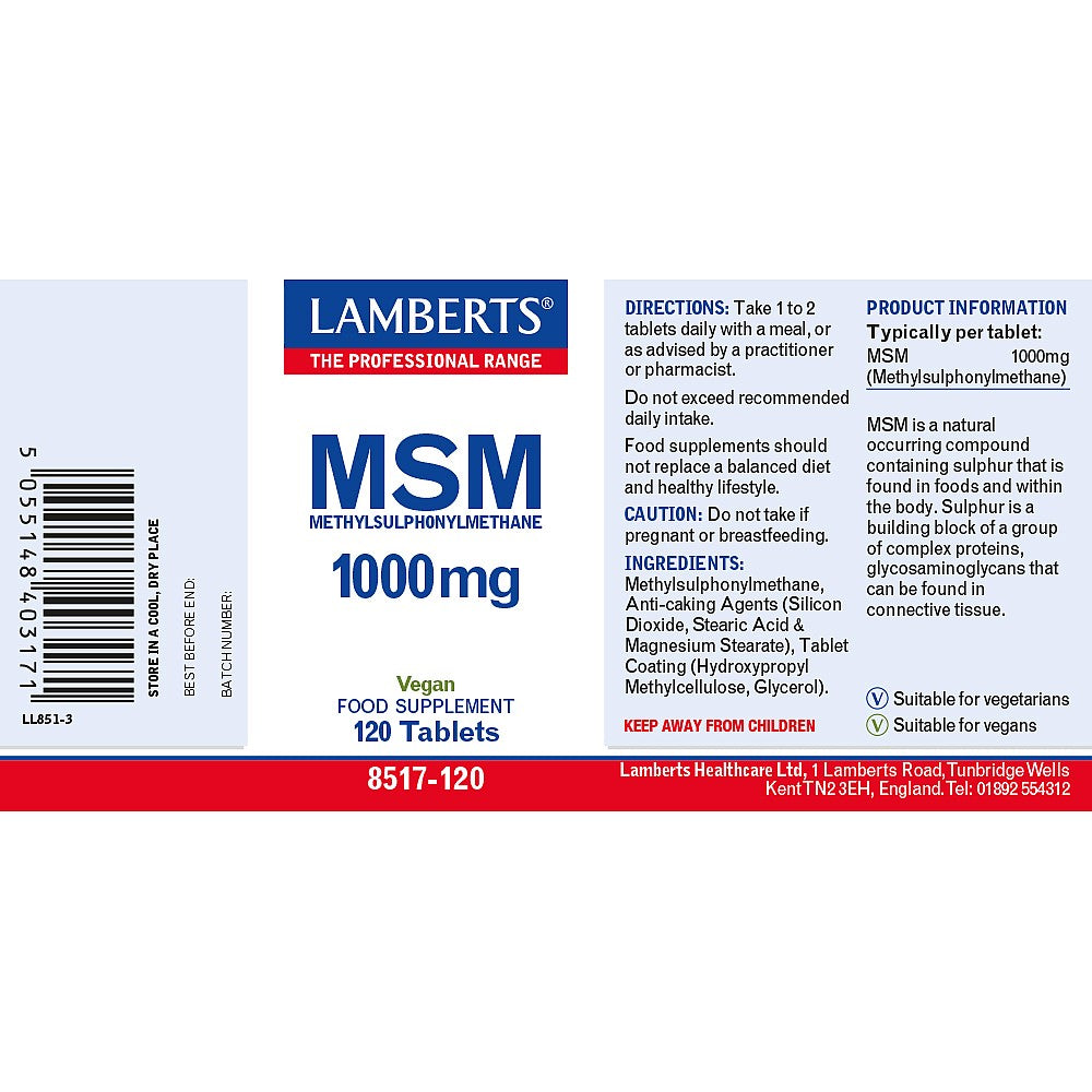 LAMBERTS MSM 1000mg