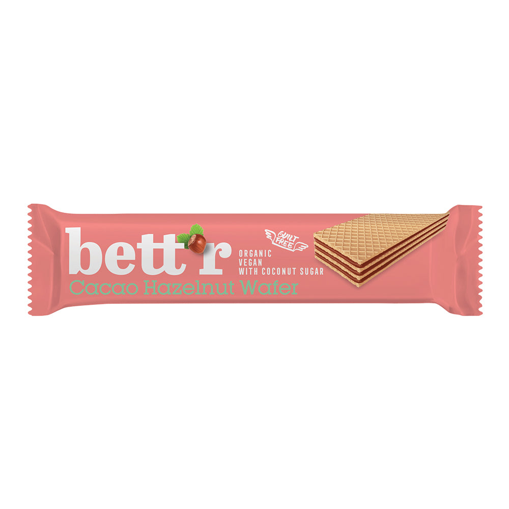 Bettr ?rganic Hazelnut Cacao Cream-Filled Wafer