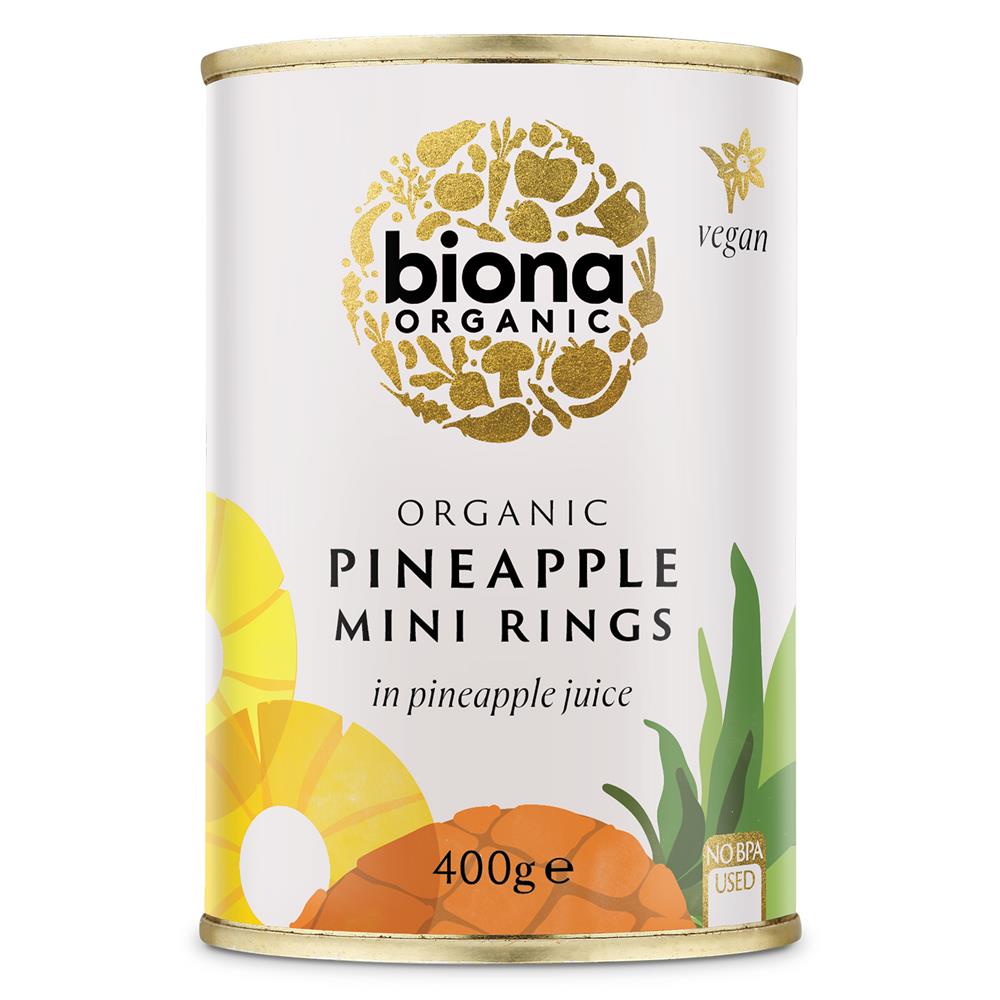 Biona Mini Pineapple Rings in Pineapple Juice Organic