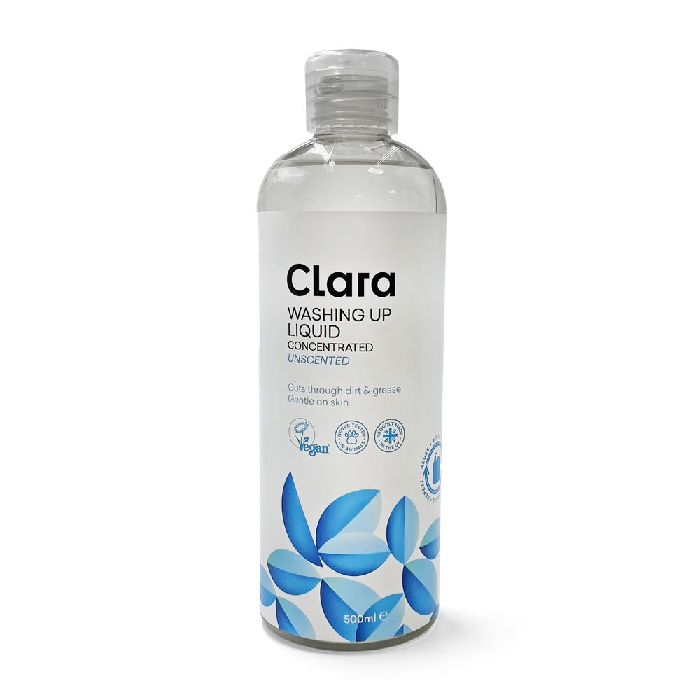 Clara Concentrated Washing Up Liquid Unscented