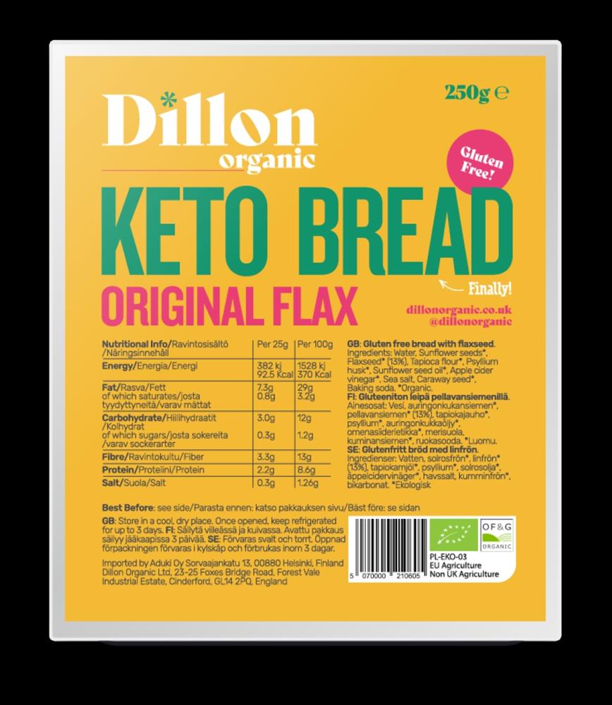 Dillon Organic Original Flax Keto Bread g