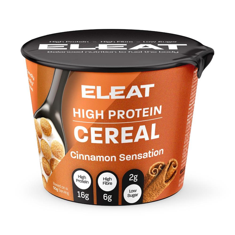 ELEAT Cinnamon Sensation High Protein Cereal Single Serve - Pot