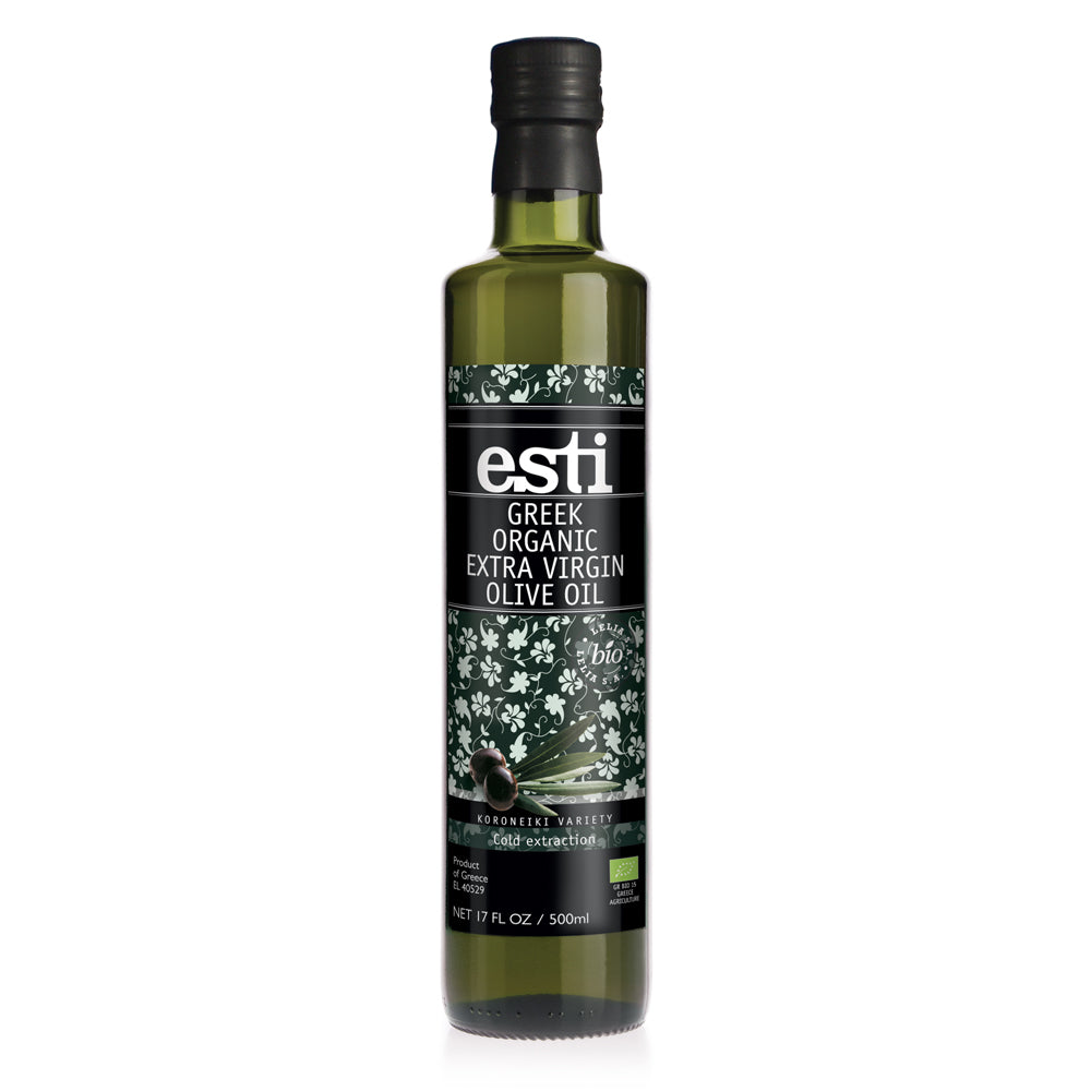 Esti Greek Organic Extra Virgin Olive Oil ml Glass Bottle