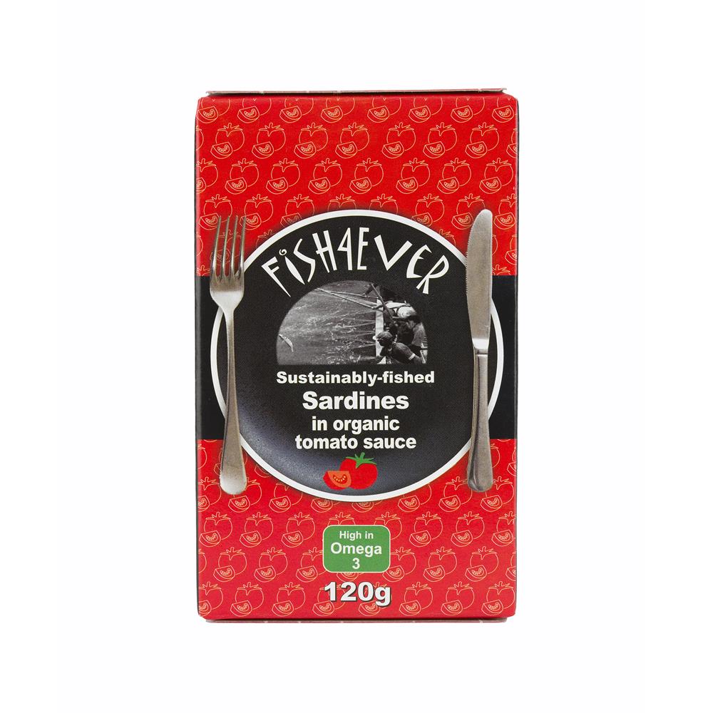 Fish4Ever Whole Sardines in Organic Tomato Sauce