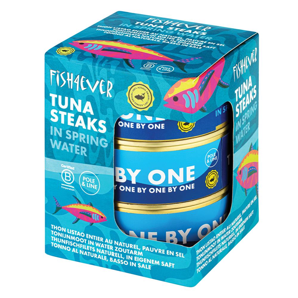Fish4Ever Azores Skipjack Tuna Steaks in Spring Water Triple Pack 3 x