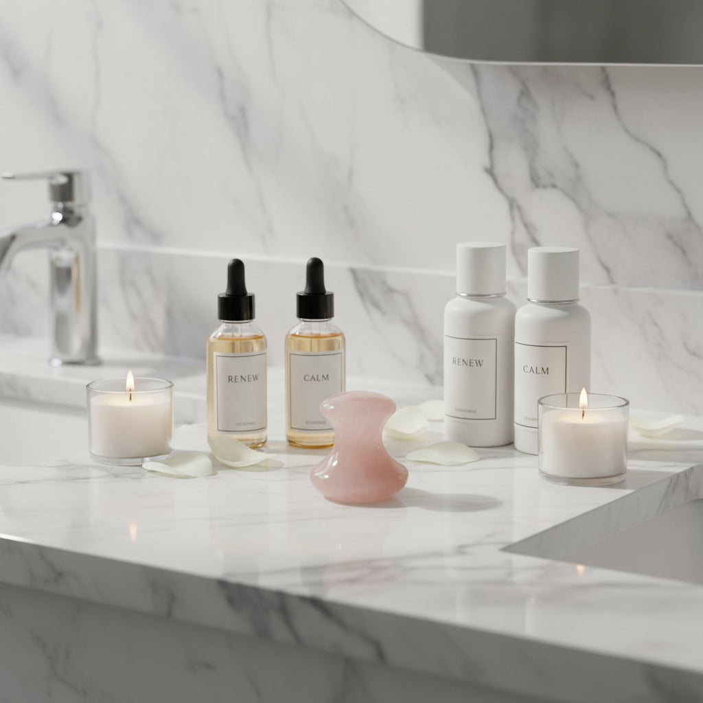 Gua Sha Mushroom - Rose Quartz