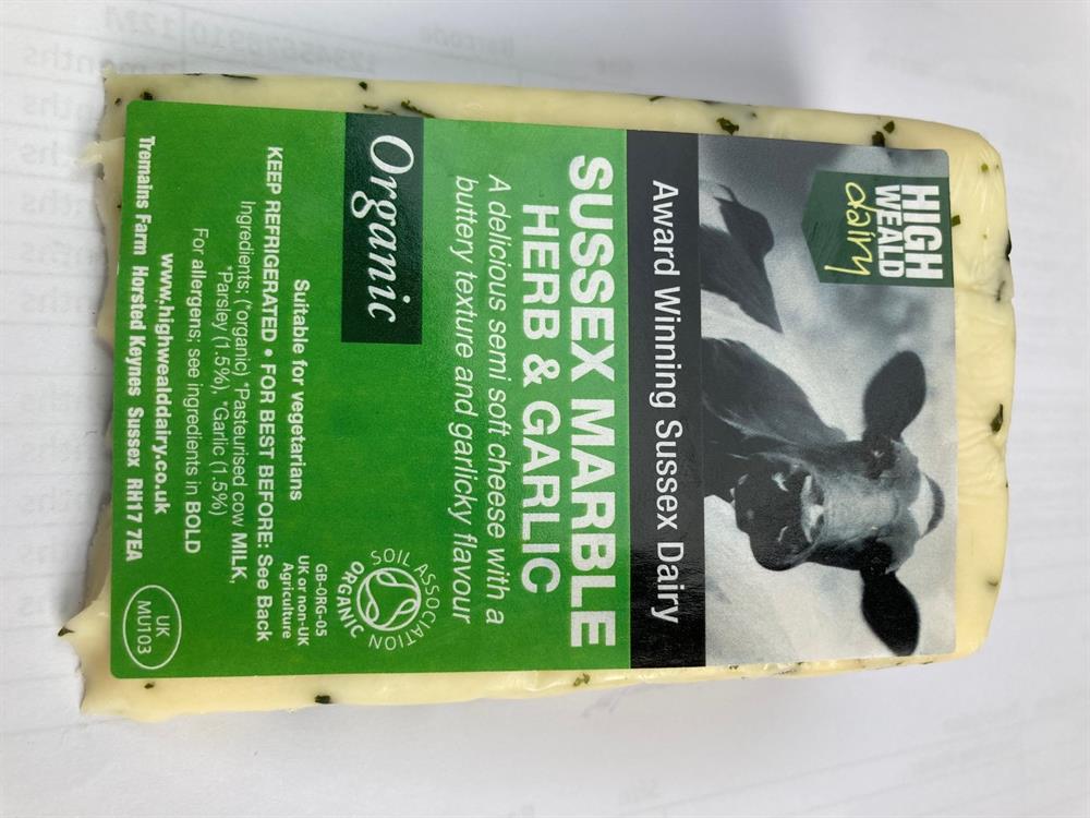 High Weald Organic Sussex Marble with Garlic & Herbs