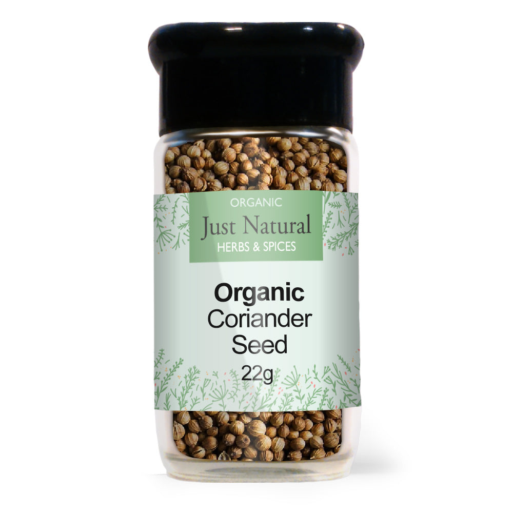 Just Natural Herbs Organic Coriander Seed (Glass Jar) 22g