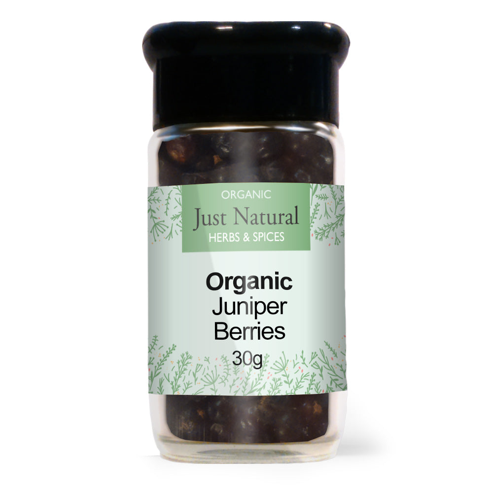 Just Natural Herbs Organic Juniper Berries (Glass Jar) 28g
