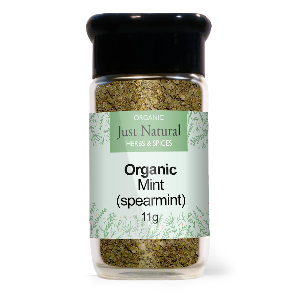 Just Natural Herbs Organic Mint (Spearmint) (Glass Jar) 11g