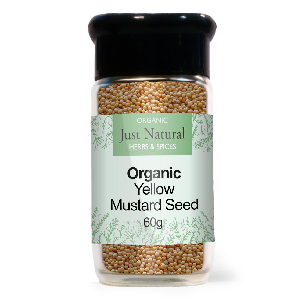 Just Natural Herbs Organic Yellow Mustard Seed (Glass Jar)
