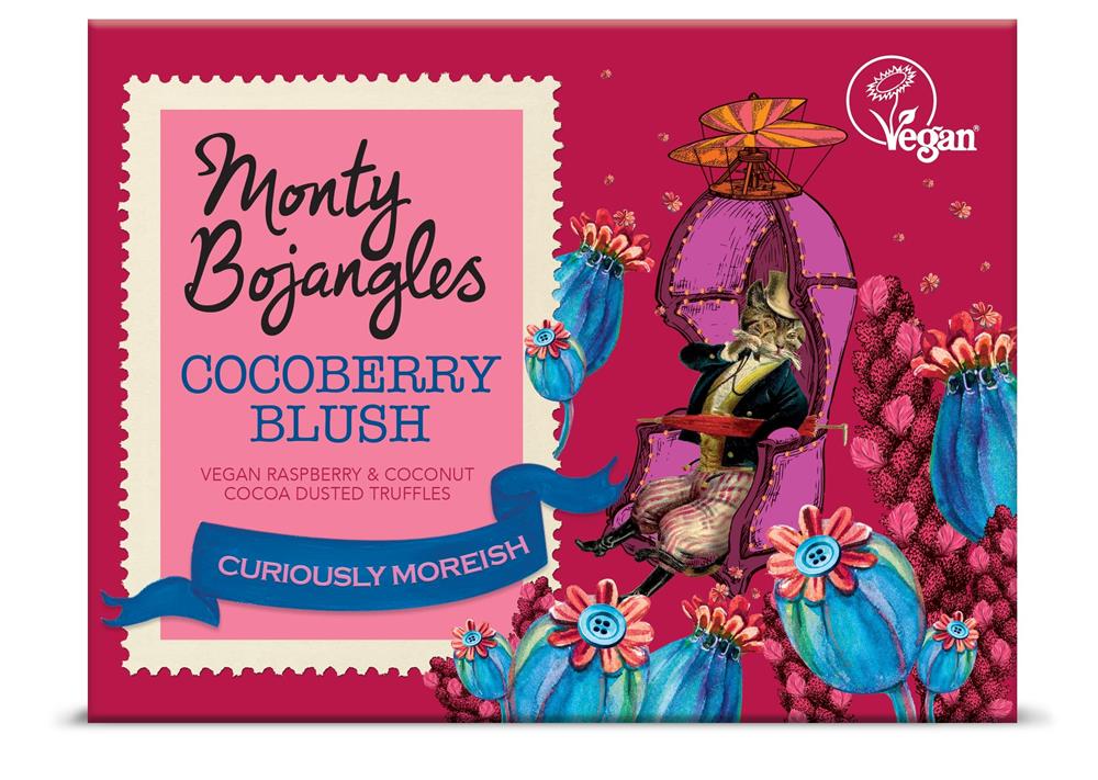 Monty Bojangles MB Cocoberry Blush Vegan cocoa dusted truffles Gift Cube