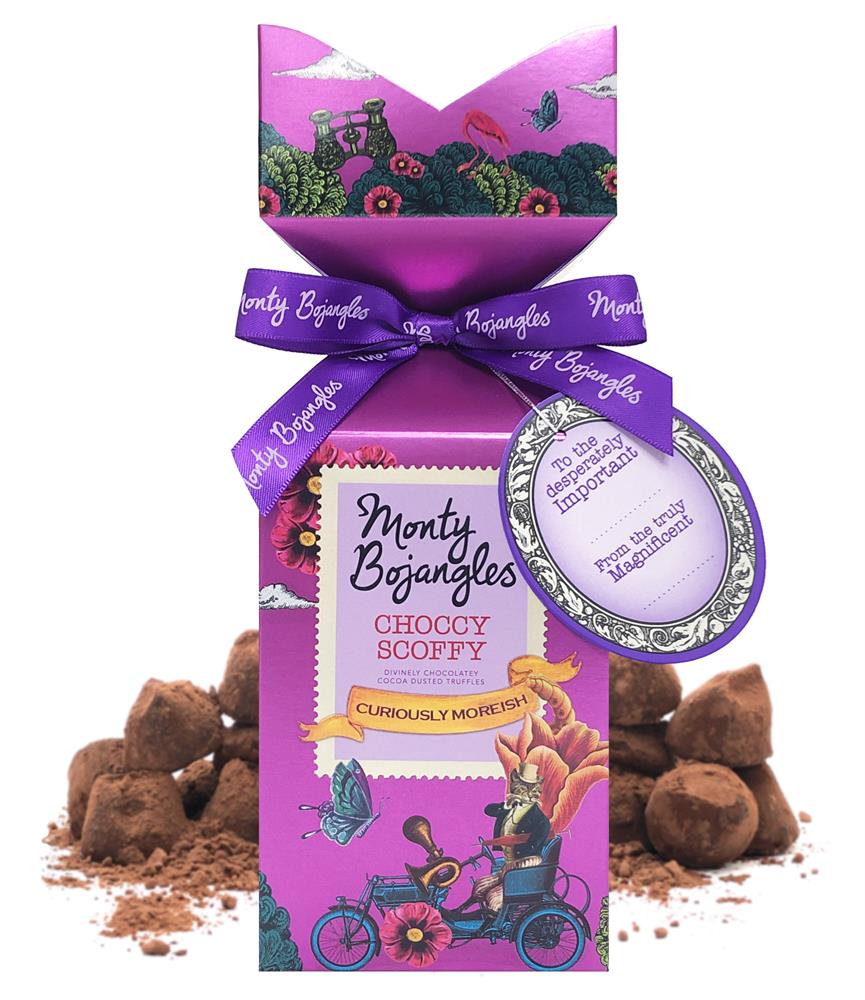 Monty Bojangles Choccy Scoffy Cocoa Dusted Truffles Tip Top Gift Box