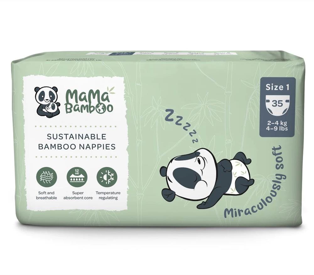 Mama Bamboo Eco Nappies - Size 1 (Newborn)