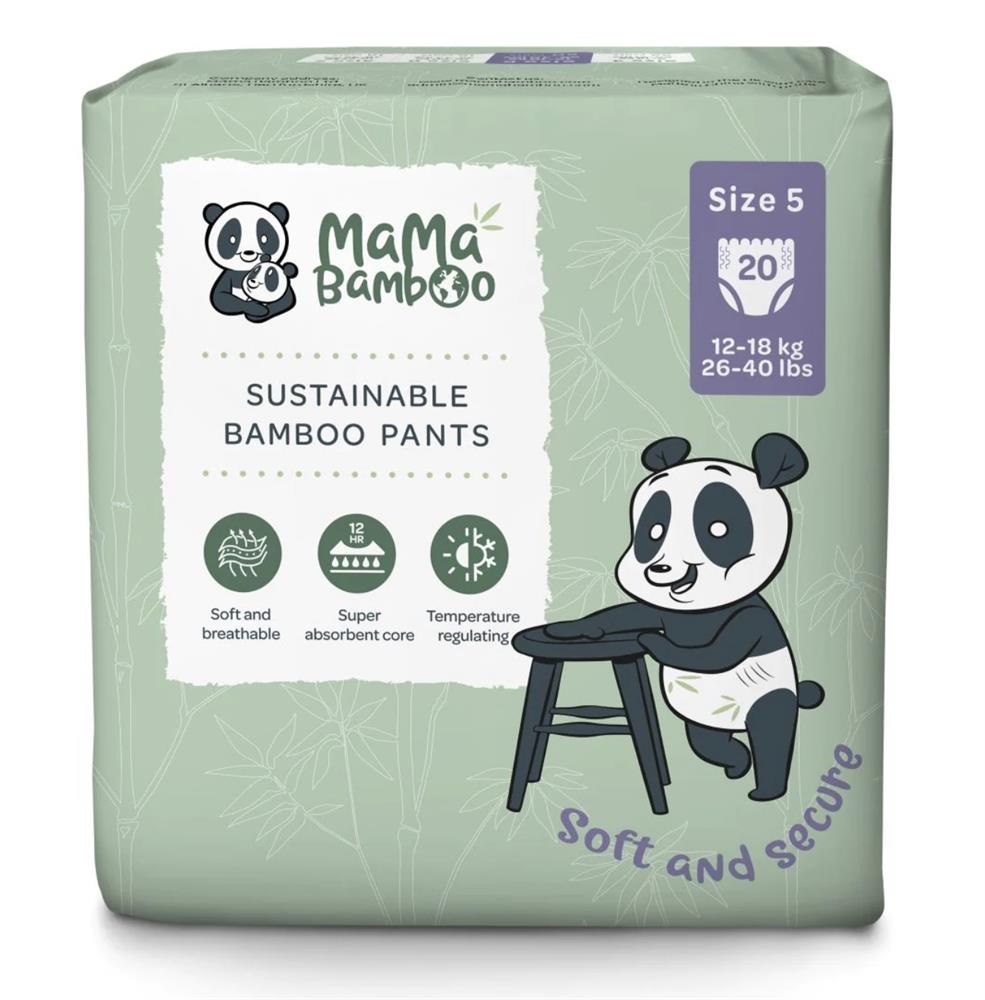 Mama Bamboo Eco Nappy Pants - Size 5+ (Large Plus)