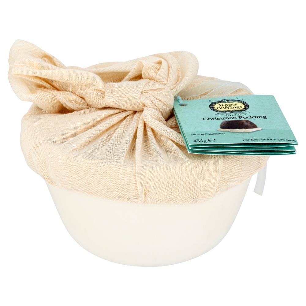 Roots and Wings Organic Christmas Pudding in Ceramic Bowl 45