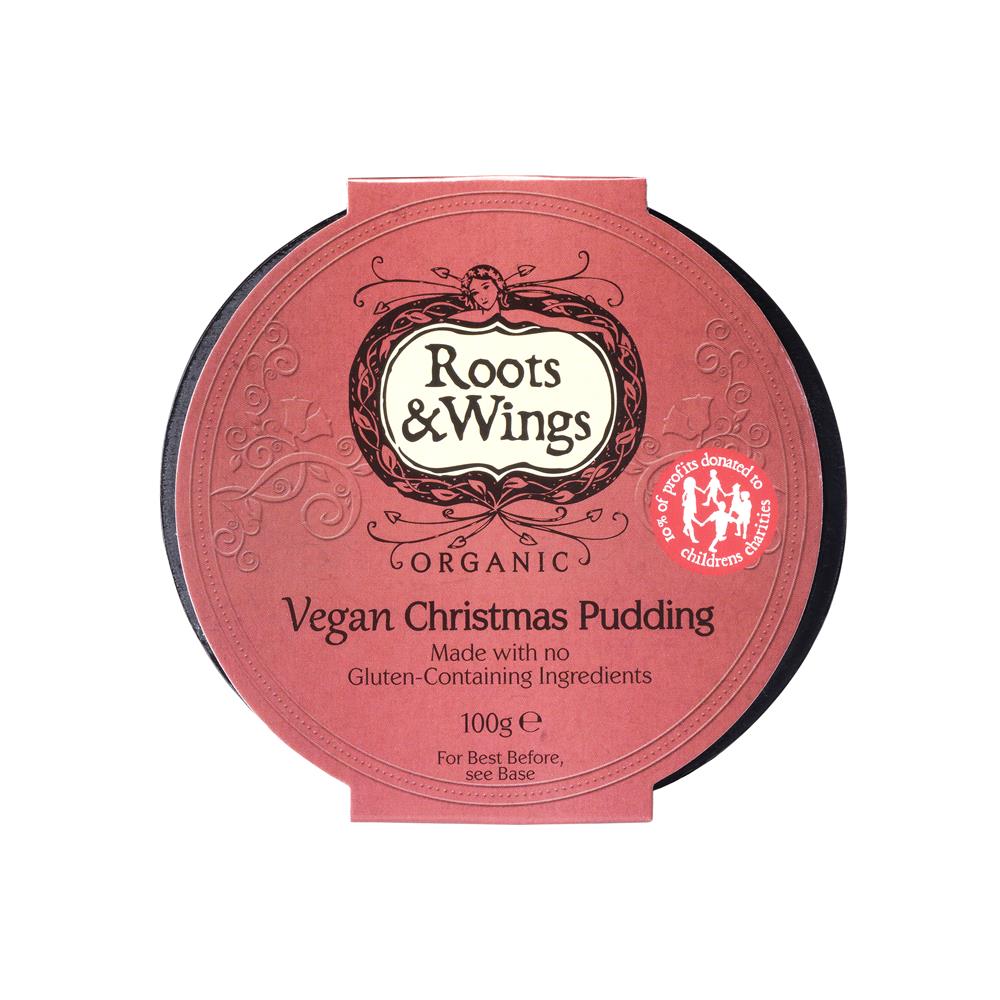 Roots and Wings Vegan Christmas Pudding with Gluten Free Ingredients