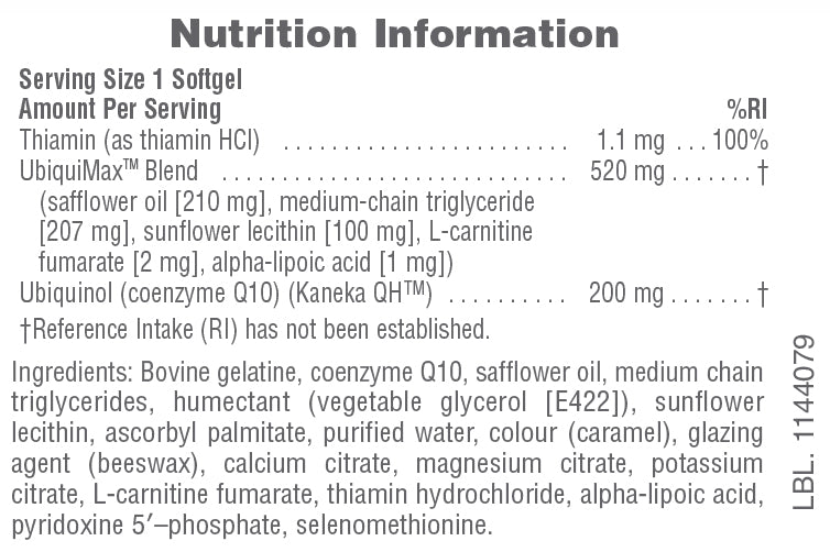 Nature's Plus Beyond CoQ10 200mg Ubiquinol Softgels
