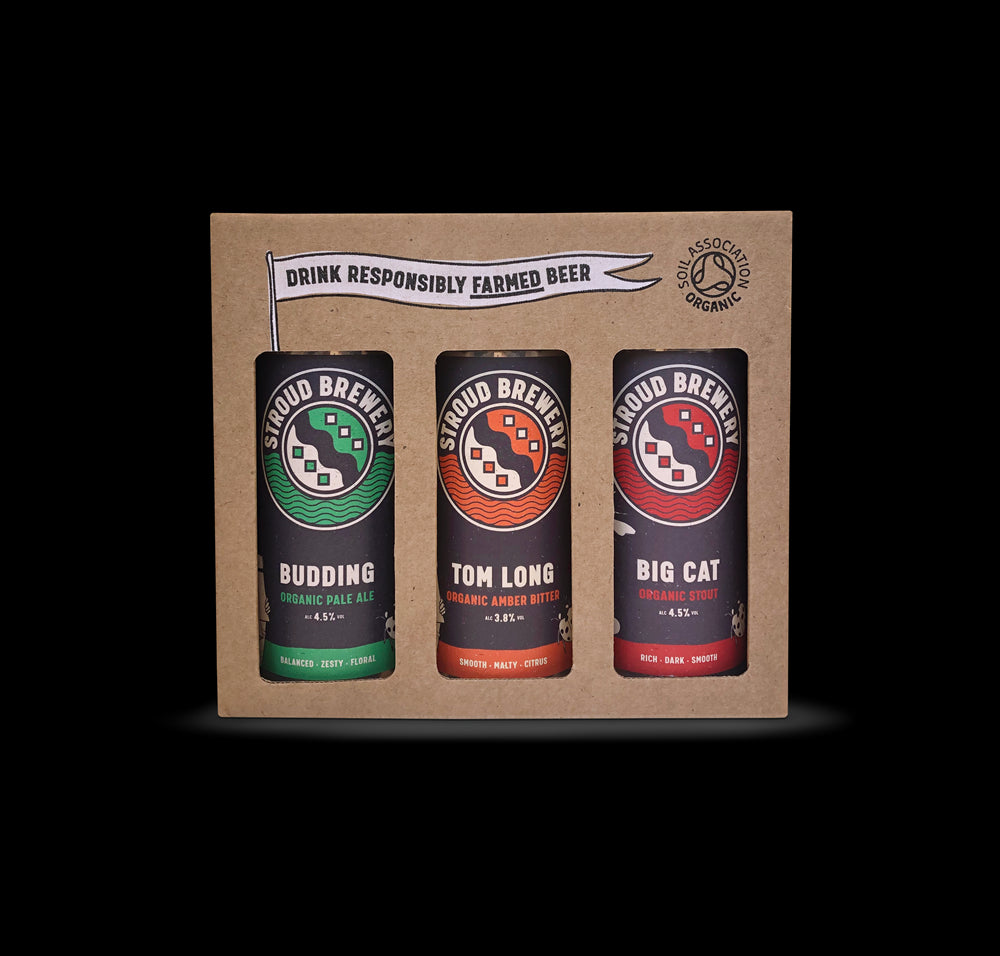 Stroud Brewery Organic beer 3 can gift box (3 x 4)