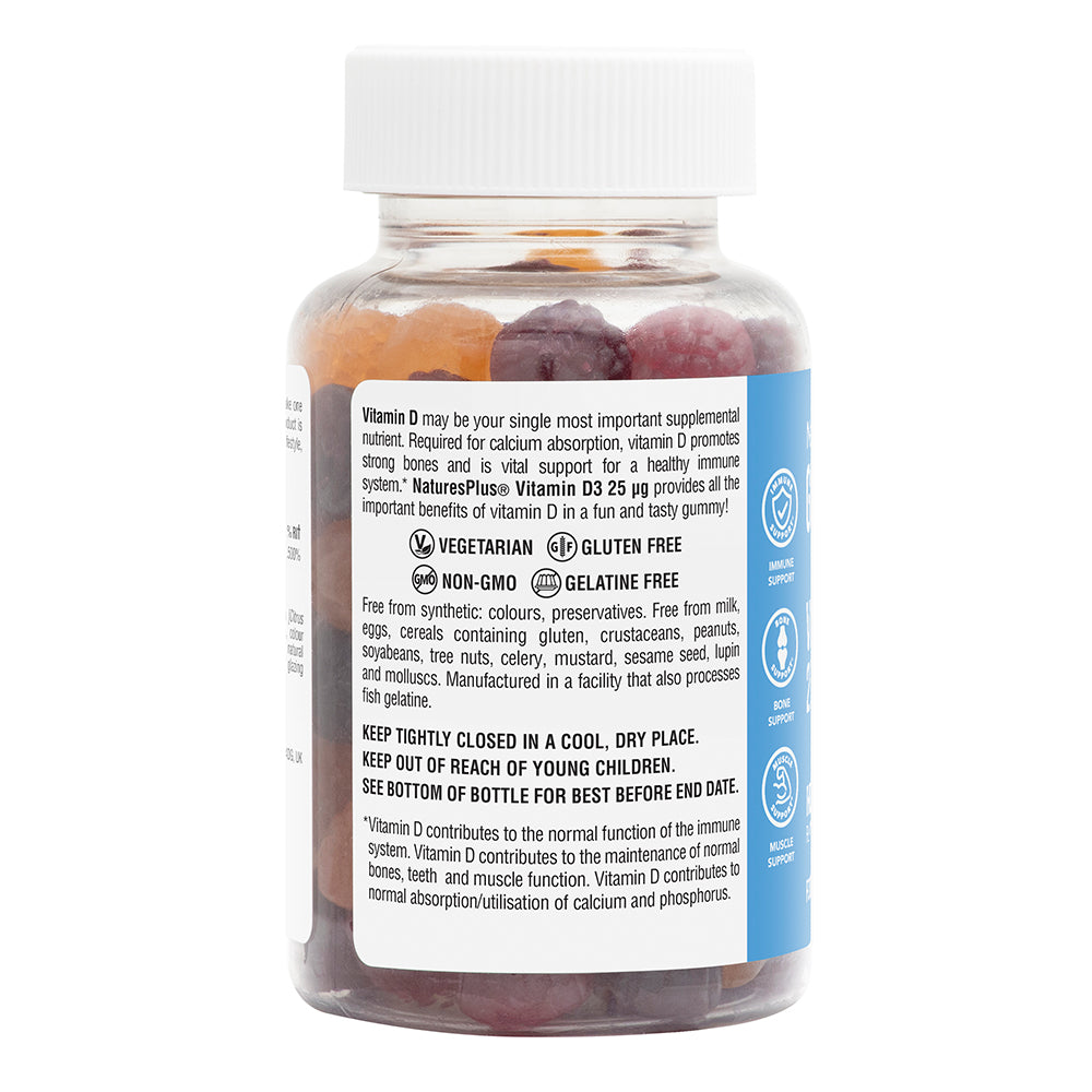 Natures Plus Vitamin D3 1000 IU Gummies