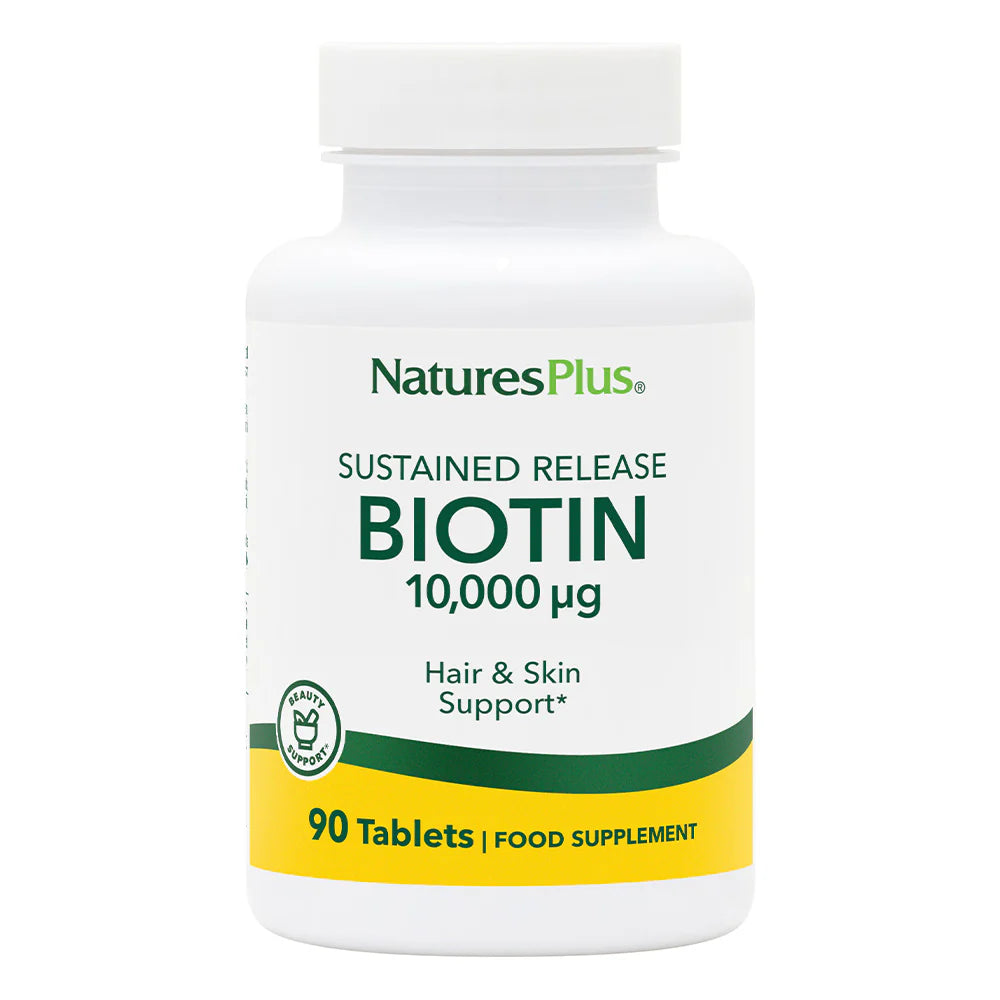 Natures Plus Sustained Release Biotin 10,000 mcg 90 Tablets