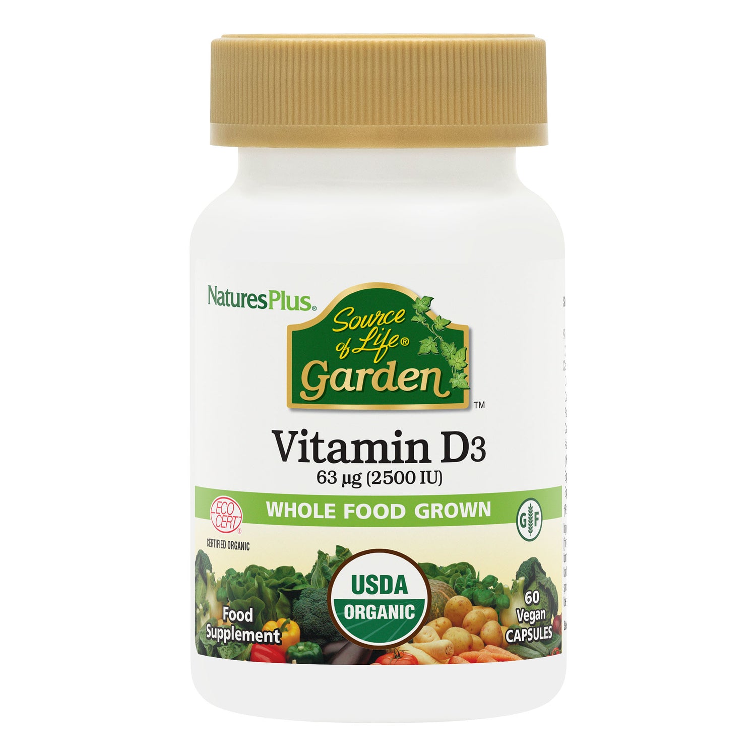 Natures Plus SOL Garden Vit D3 2500 IU