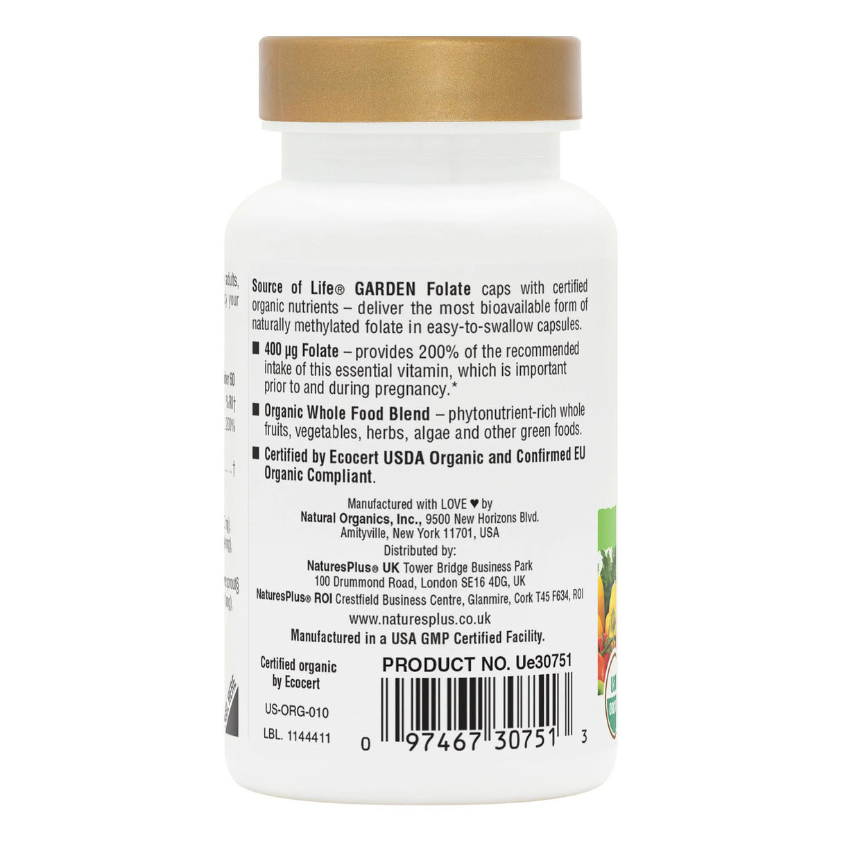 Natures Plus SOL Garden Folate 60 vcaps