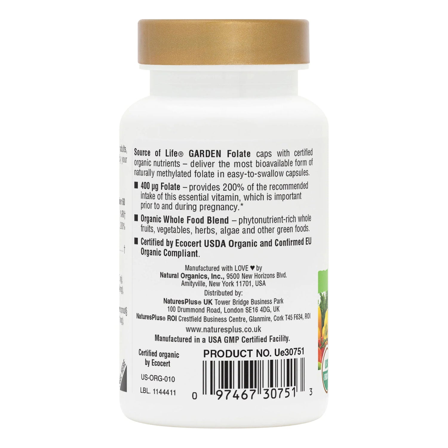 Natures Plus SOL Garden Folate 60 vcaps
