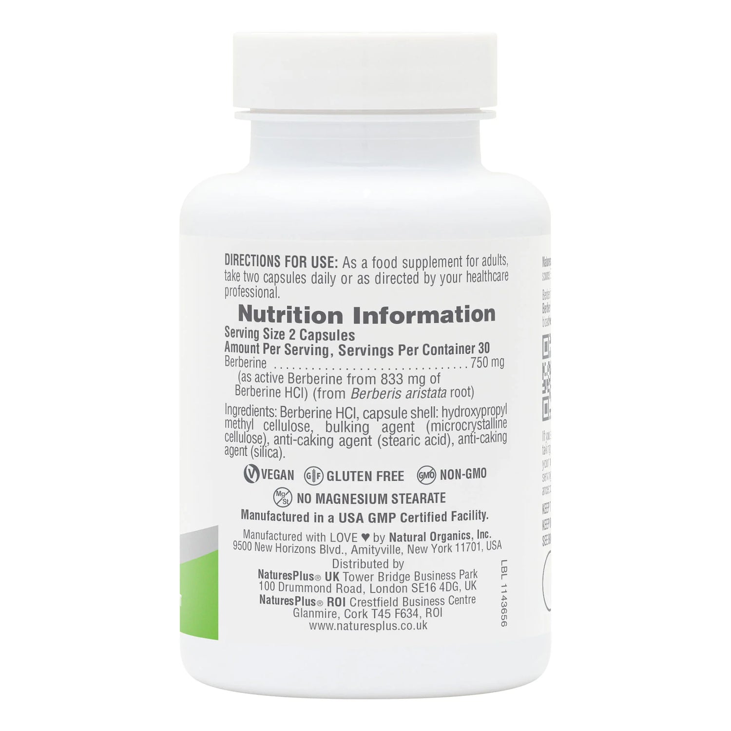 Natures Plus Berberine 750mg