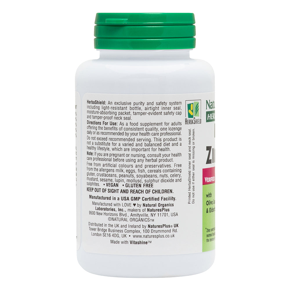 Nature's Plus Herbal Actives ImmunActin Zinc Lozenges