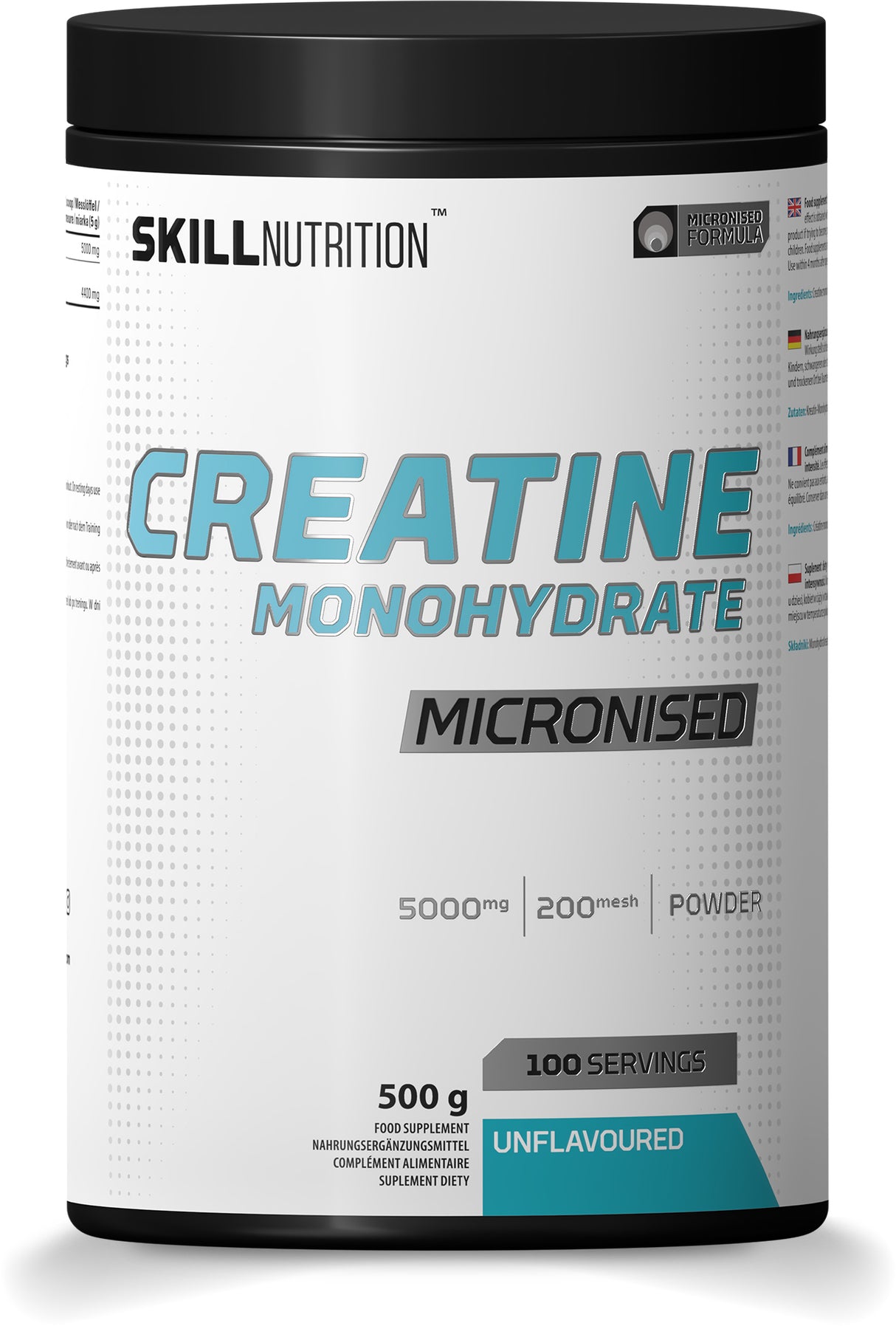 Skill Nutrition Micronised Creatine Monohydrate Unflavoured 5000mg