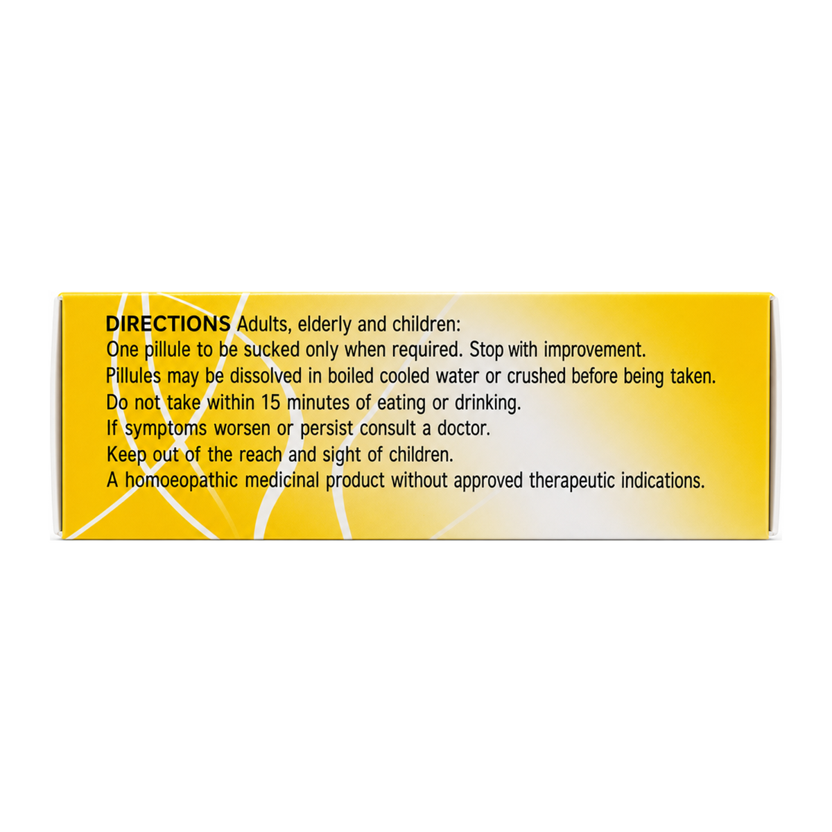 Helios MERC VIV 30c by Helios Homoeopathy Natural Remedies — cooking instructions side panel, studio product photo on white background