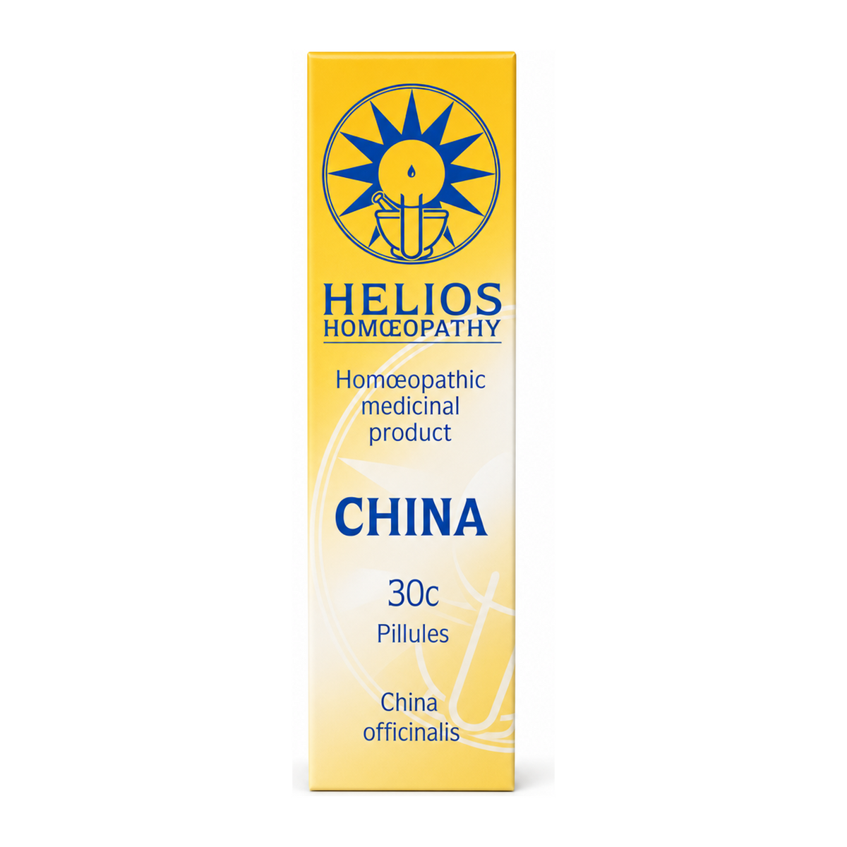 Helios CHINA 30c by Helios Homoeopathy Natural Remedies — front view showing product label and branding, studio product photo on white background