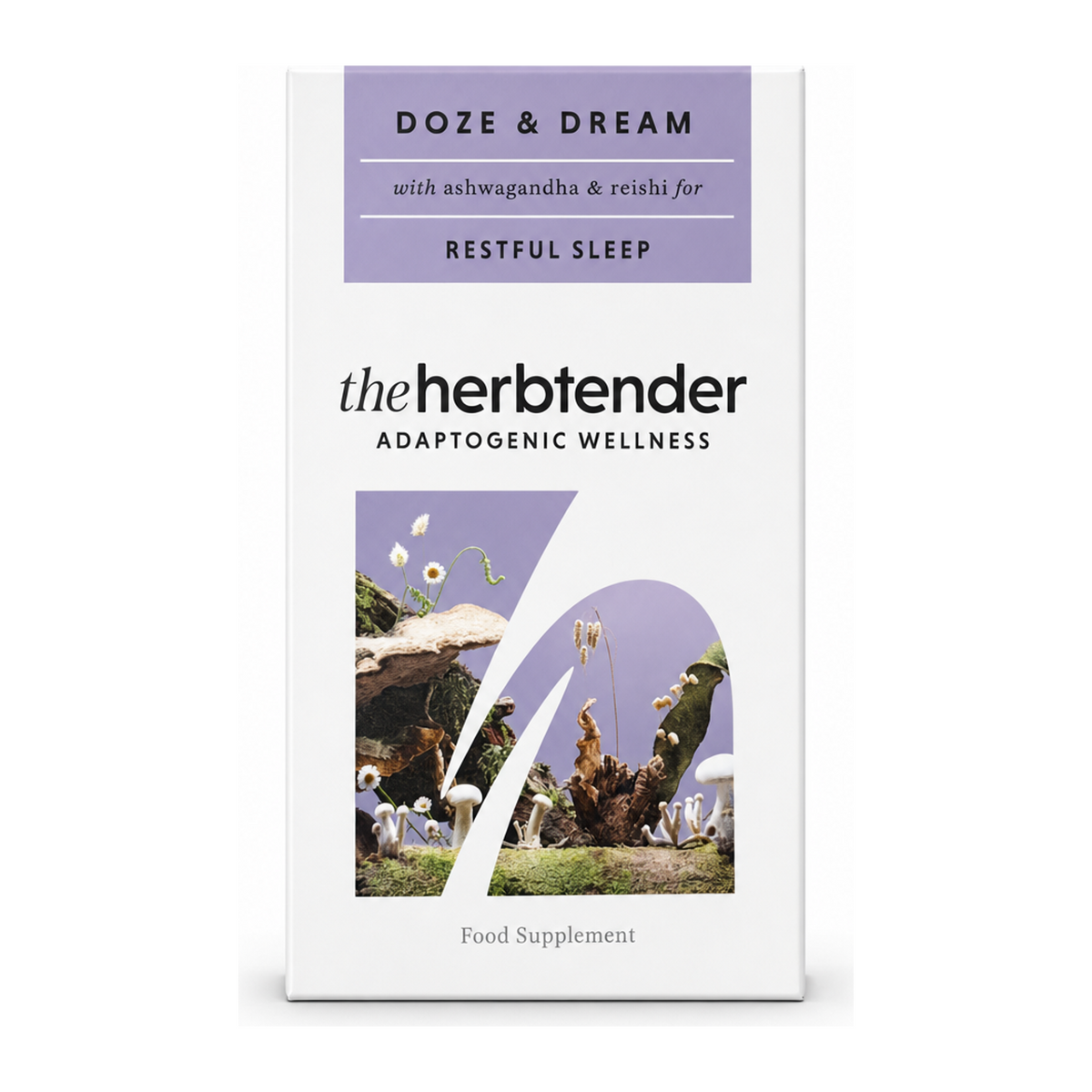The Herbtender Doze & Dream - Sleep Mix by theherbtender Natural Remedies — front view showing product label and branding, studio product photo on white background