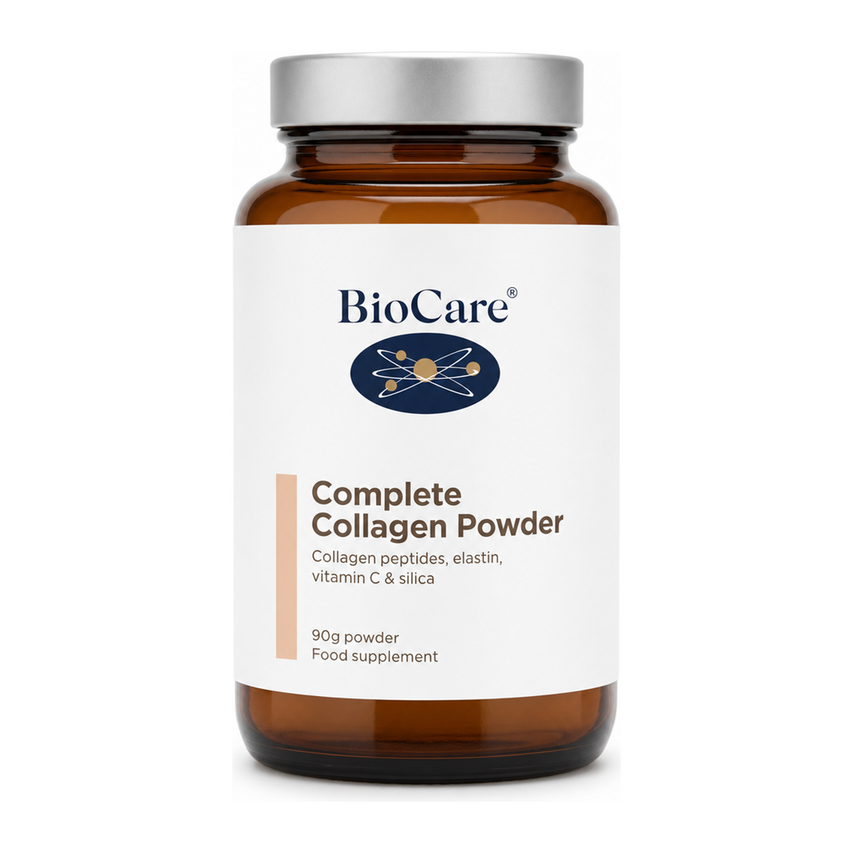 Biocare Complete Collagen Powder by BioCare Vitamin & Mineral Supplements — front view showing product label and branding, studio product photo on white background