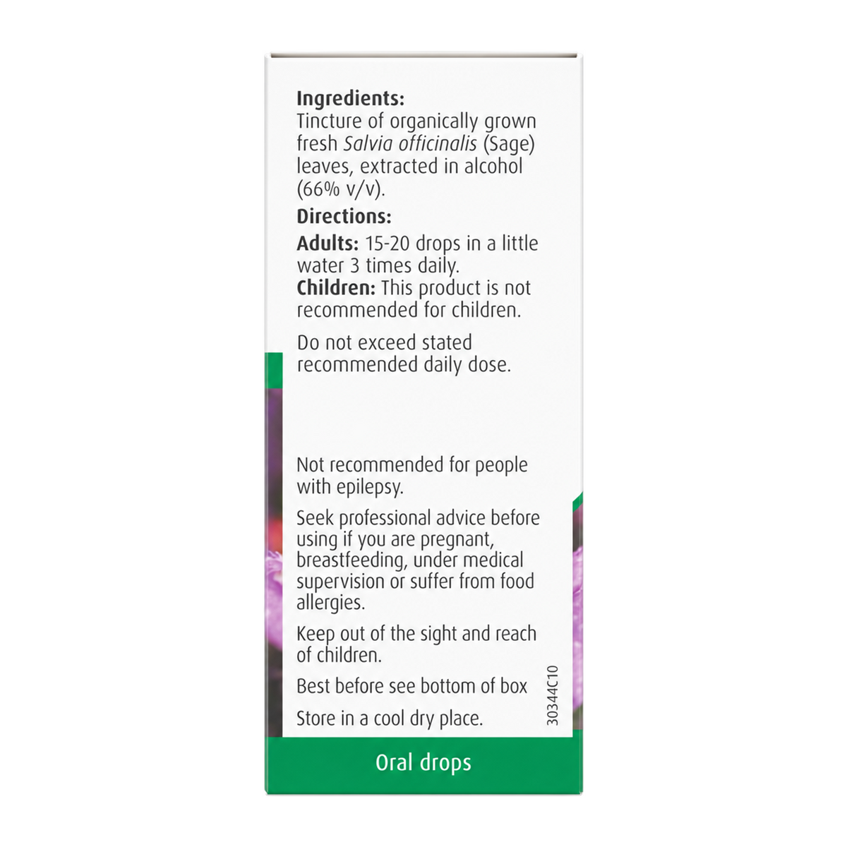 A.Vogel Menosan by A.Vogel Natural Remedies — cooking instructions side panel, studio product photo on white background